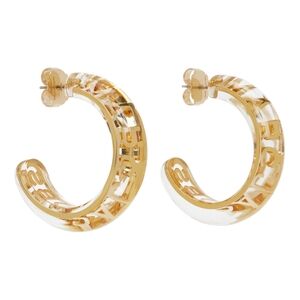 Marc Jacobs Gold Trasparent Hoop Earrings. NWT
